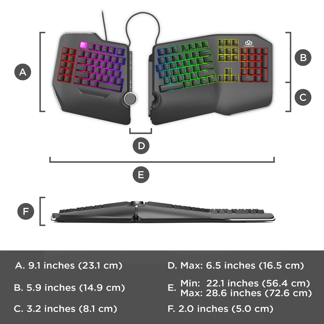 Cloud Nine C989 ErgoFSK Ergonomic Mechanical Split-Keyboard